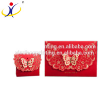 Style chinois papillon Design Pocket Invitations de mariage cartes en gros
